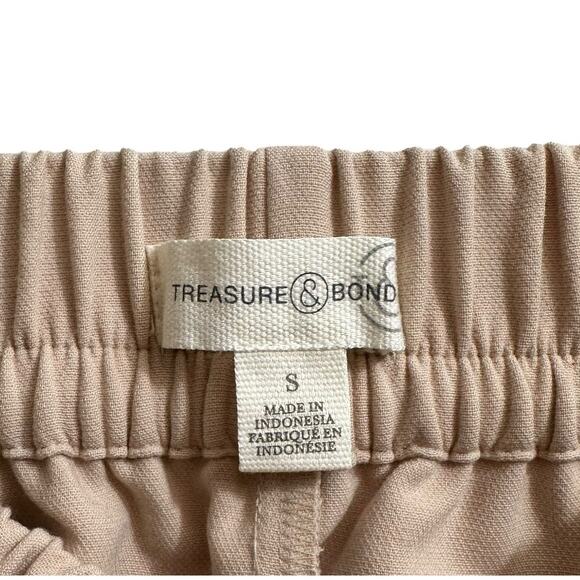 Treasure & Bond Nordstrom New Women's Pull On Wide Leg Pants Cream Small Neutral - Picture 7 of 8
